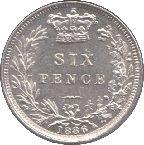 1886 SIXPENCE ( UNC ) - Sixpence - Cambridgeshire Coins