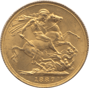 1887 GOLD SOVEREIGN ( UNC ) REF 4 - Sovereign - Cambridgeshire Coins