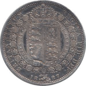 1887 HALFCROWN ( EF ) 3 - Halfcrown - Cambridgeshire Coins