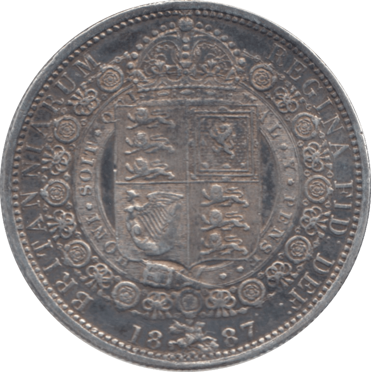 1887 HALFCROWN ( EF ) 3 - Halfcrown - Cambridgeshire Coins