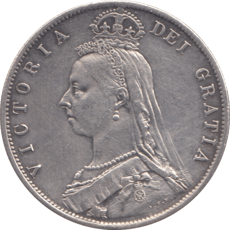 1887 HALFCROWN ( GVF ) 2 - Halfcrown - Cambridgeshire Coins