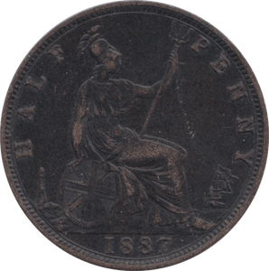 1887 HALFPENNY ( VF ) 8 - Halfpenny - Cambridgeshire Coins