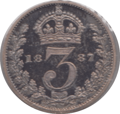 1887 MAUNDY THREEPENCE ( PROOF ) - Maundy Coins - Cambridgeshire Coins