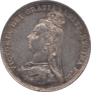 1887 SILVER THREEPENCE ( AUNC ) - Threepence - Cambridgeshire Coins