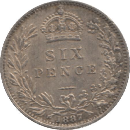 1887 SIXPENCE ( AUNC ) 1 - Sixpence - Cambridgeshire Coins