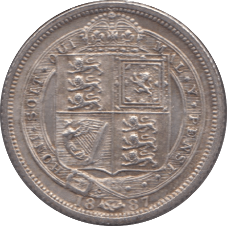 1887 SIXPENCE ( AUNC ) 2 - Sixpence - Cambridgeshire Coins