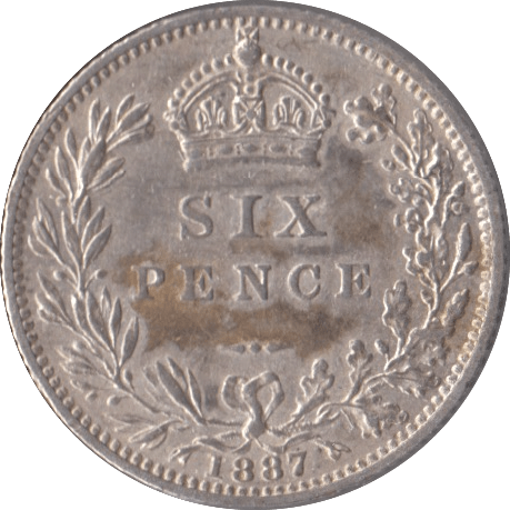 1887 SIXPENCE ( AUNC ) - Sixpence - Cambridgeshire Coins