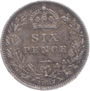 1887 SIXPENCE ( EF ) 12 - Sixpence - Cambridgeshire Coins