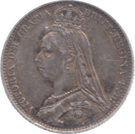 1887 SIXPENCE ( EF ) 12 - Sixpence - Cambridgeshire Coins