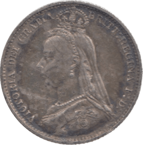 1887 SIXPENCE ( EF ) 25 - Sixpence - Cambridgeshire Coins