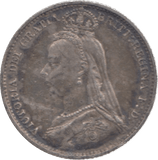 1887 SIXPENCE ( EF ) 25 - Sixpence - Cambridgeshire Coins