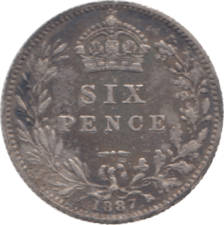 1887 SIXPENCE ( EF ) 25 - Sixpence - Cambridgeshire Coins