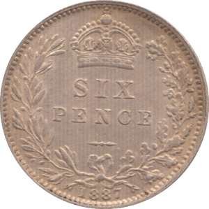 1887 SIXPENCE ( EF ) 4 - Sixpence - Cambridgeshire Coins