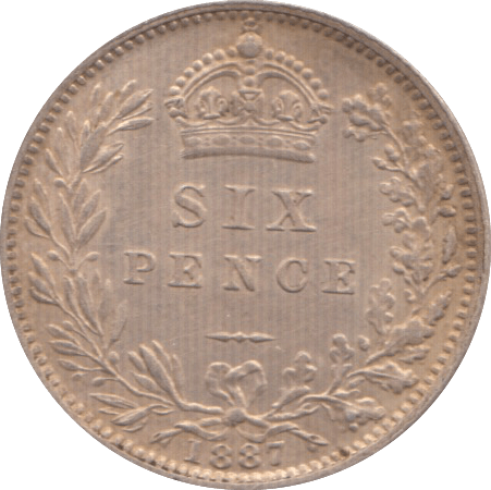 1887 SIXPENCE ( EF ) 4 - Sixpence - Cambridgeshire Coins