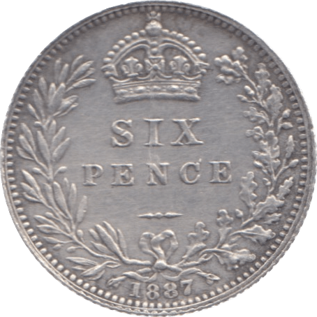 1887 SIXPENCE ( EF ) 6 - Sixpence - Cambridgeshire Coins