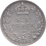 1887 SIXPENCE ( EF ) 6 - Sixpence - Cambridgeshire Coins