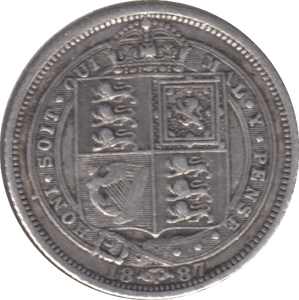 1887 SIXPENCE ( EF ) 7 - Sixpence - Cambridgeshire Coins