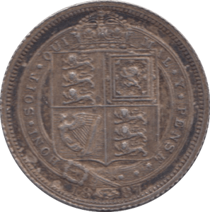 1887 SIXPENCE ( EF ) 8 - SIXPENCE - Cambridgeshire Coins