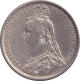 1887 SIXPENCE ( EF ) - Sixpence - Cambridgeshire Coins