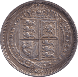 1887 SIXPENCE ( EF ) - Sixpence - Cambridgeshire Coins