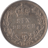 1887 SIXPENCE ( EF ) - Sixpence - Cambridgeshire Coins