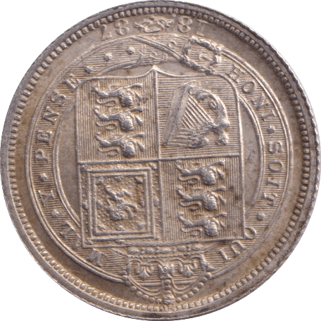 1887 SIXPENCE ( EF ) - Sixpence - Cambridgeshire Coins