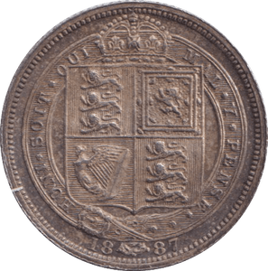 1887 SIXPENCE ( EF ) - Sixpence - Cambridgeshire Coins