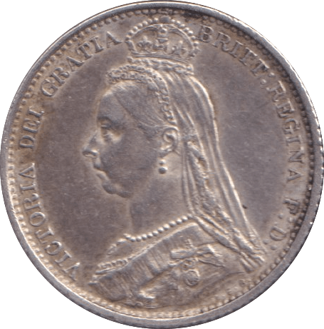 1887 SIXPENCE ( EF ) - Sixpence - Cambridgeshire Coins