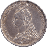 1887 SIXPENCE ( EF ) - Sixpence - Cambridgeshire Coins