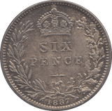 1887 SIXPENCE ( EF ) - Sixpence - Cambridgeshire Coins