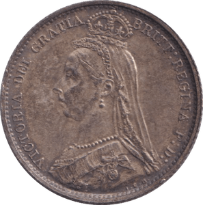 1887 SIXPENCE ( EF ) - Sixpence - Cambridgeshire Coins