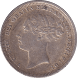 1887 SIXPENCE ( EF ) - Sixpence - Cambridgeshire Coins