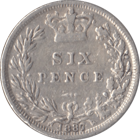 1887 SIXPENCE ( FINE ) - Sixpence - Cambridgeshire Coins