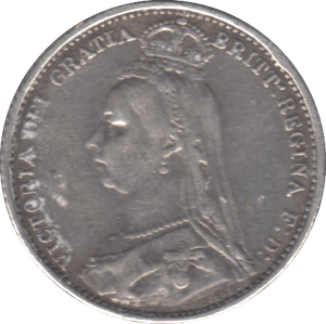 1887 SIXPENCE ( GVF ) 11 - Sixpence - Cambridgeshire Coins