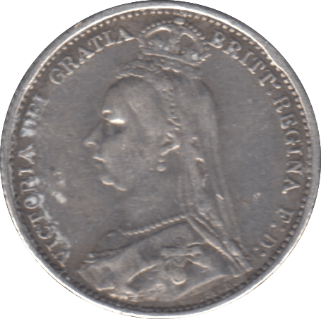 1887 SIXPENCE ( GVF ) 11 - Sixpence - Cambridgeshire Coins