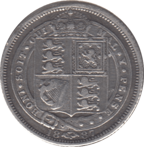 1887 SIXPENCE ( GVF ) 11 - Sixpence - Cambridgeshire Coins