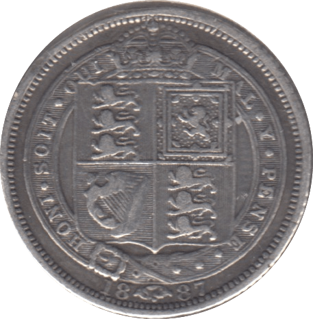 1887 SIXPENCE ( GVF ) 11 - Sixpence - Cambridgeshire Coins