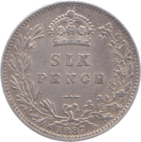 1887 SIXPENCE ( GVF ) 6 - Sixpence - Cambridgeshire Coins