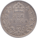 1887 SIXPENCE ( GVF ) 6 - Sixpence - Cambridgeshire Coins