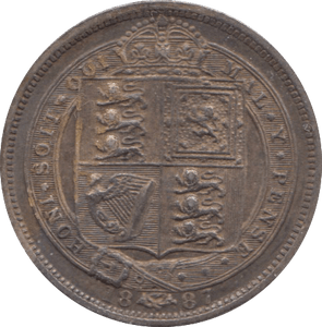 1887 SIXPENCE ( GVF ) C 11 - Sixpence - Cambridgeshire Coins