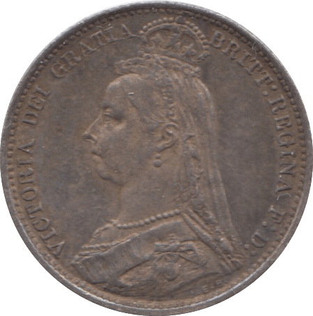 1887 SIXPENCE ( GVF ) C 11 - Sixpence - Cambridgeshire Coins