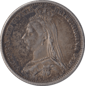 1887 SIXPENCE ( GVF ) - Sixpence - Cambridgeshire Coins