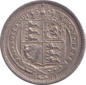 1887 SIXPENCE ( GVF ) - Sixpence - Cambridgeshire Coins