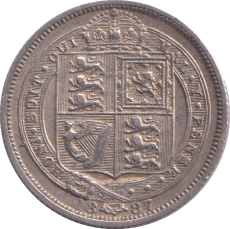 1887 SIXPENCE ( GVF ) - Sixpence - Cambridgeshire Coins