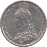 1887 SIXPENCE ( GVF ) - Sixpence - Cambridgeshire Coins