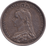 1887 SIXPENCE ( GVF ) - Sixpence - Cambridgeshire Coins