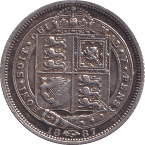 1887 SIXPENCE ( GVF ) - Sixpence - Cambridgeshire Coins