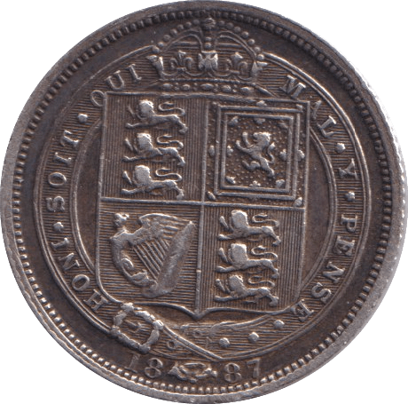 1887 SIXPENCE ( GVF ) - Sixpence - Cambridgeshire Coins