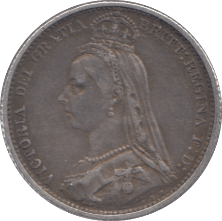 1887 SIXPENCE ( GVF ) - Sixpence - Cambridgeshire Coins