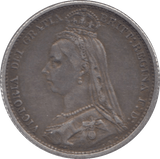 1887 SIXPENCE ( GVF ) - Sixpence - Cambridgeshire Coins